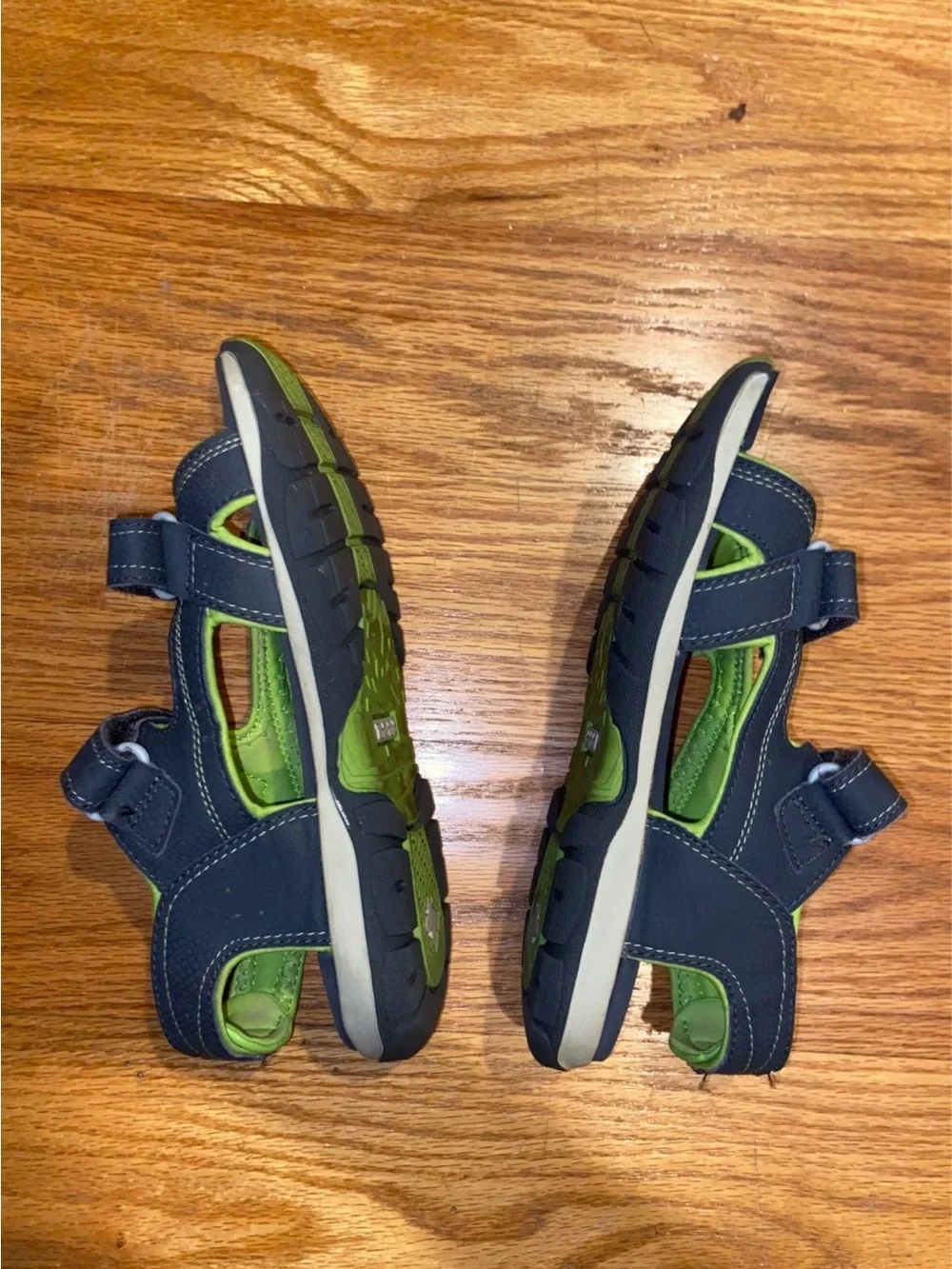 Timberland Kids Black and Green Sport Sandals